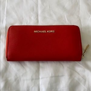 Michael Kors saffiano leather continental wallet